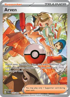 Arven, card 235 from Paldean Fates