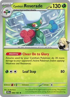 Cynthia's Roserade, card 008 from Destined Rivals