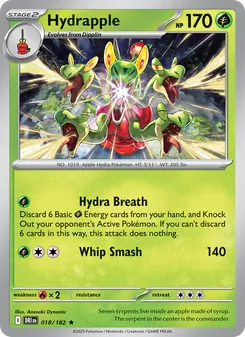 Hydrapple, card 018 from Destined Rivals