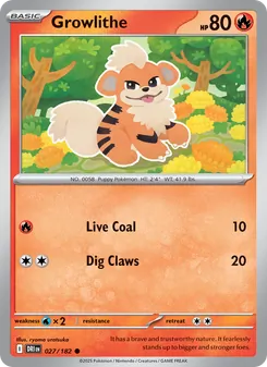 Growlithe, card 027 from Destined Rivals