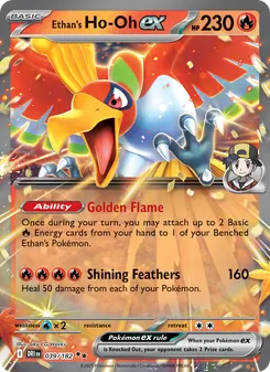 Ethan's Ho-Oh ex, card 039 from Destined Rivals