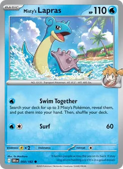 Misty's Lapras, card 050 from Destined Rivals