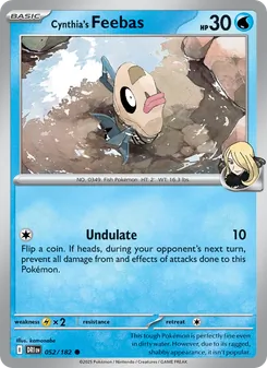 Cynthia's Feebas, card 052 from Destined Rivals