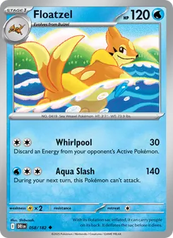 Floatzel, card 058 from Destined Rivals