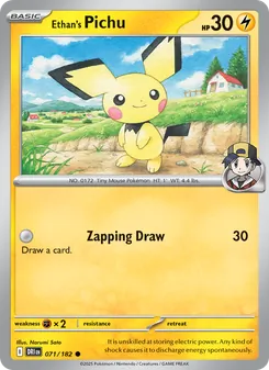 Ethan's Pichu, card 071 from Destined Rivals
