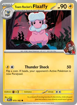 Team Rocket's Flaaffy, card 073 from Destined Rivals