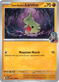 Team Rocket's Larvitar, card 094 from Destined Rivals