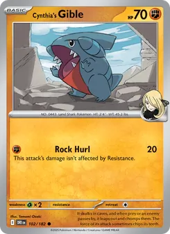 Cynthia's Gible, card 102 from Destined Rivals