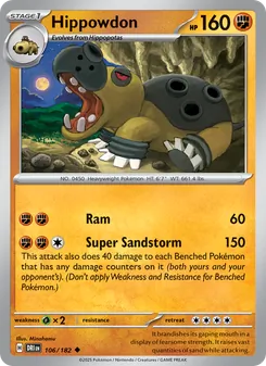 Hippowdon, card 106 from Destined Rivals