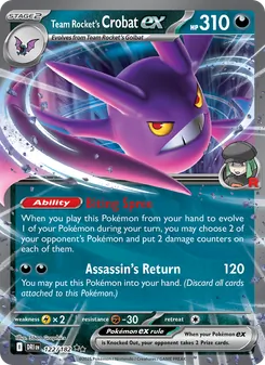 Team Rocket's Crobat ex, card 122 from Destined Rivals