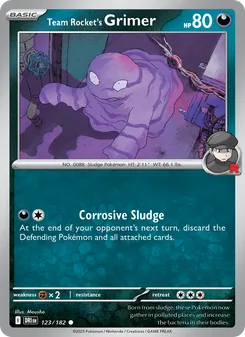 Team Rocket's Grimer, card 123 from Destined Rivals