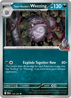 Team Rocket's Weezing, card 126 from Destined Rivals