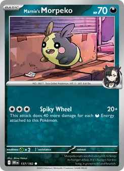 Marnie's Morpeko, card 137 from Destined Rivals