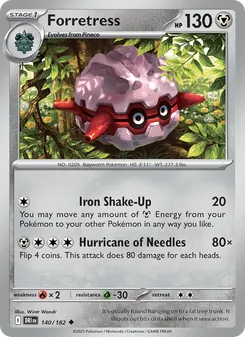 Forretress, card 140 from Destined Rivals