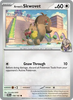 Arven's Skwovet, card 158 from Destined Rivals