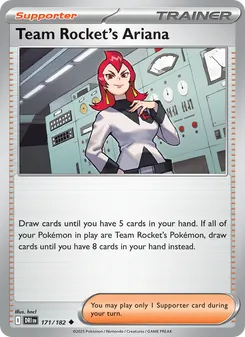 Team Rocket's Ariana, card 171 from Destined Rivals