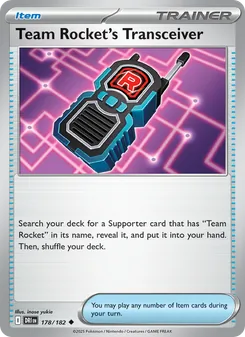 Team Rocket's Transceiver, card 178 from Destined Rivals