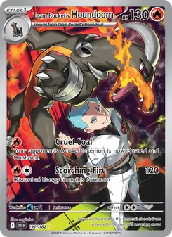 Team Rocket's Houndoom, card 191 from Destined Rivals
