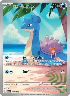 Misty's Lapras, card 194 from Destined Rivals