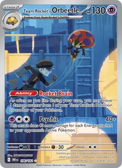 Team Rocket's Orbeetle, card 198 from Destined Rivals