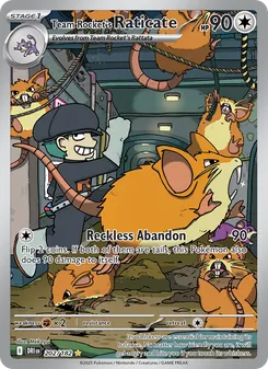 Team Rocket's Raticate, card 202 from Destined Rivals