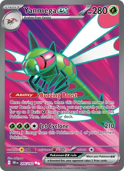 Yanmega ex, card 206 from Destined Rivals