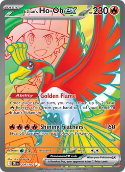 Ethan's Ho-Oh ex, card 209 from Destined Rivals