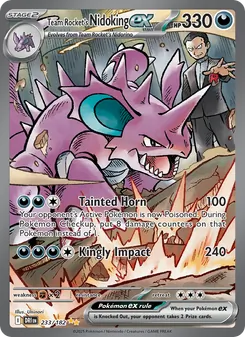 Team Rocket's Nidoking ex, card 233 from Destined Rivals