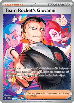 Team Rocket's Giovanni, card 238 from Destined Rivals