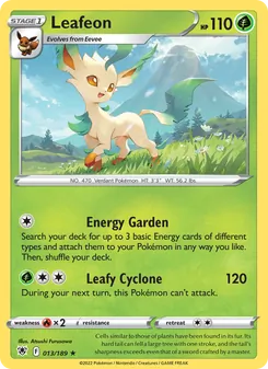 Leafeon, card 013 from Astral Radiance