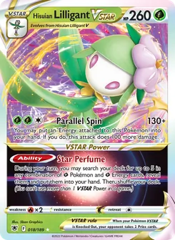 Hisuian Lilligant VSTAR, card 018 from Astral Radiance