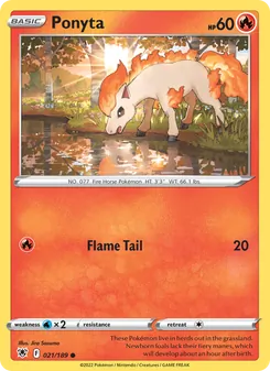 Ponyta, card 021 from Astral Radiance