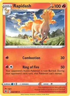 Rapidash, card 022 from Astral Radiance