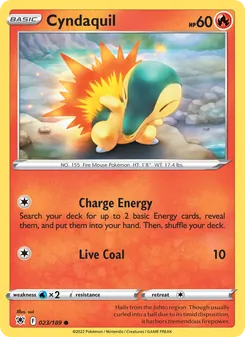 Cyndaquil, card 023 from Astral Radiance