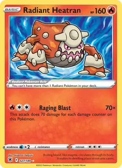 Radiant Heatran, card 027 from Astral Radiance