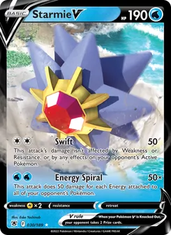 Starmie V, card 030 from Astral Radiance