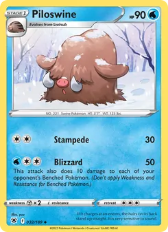 Piloswine, card 032 from Astral Radiance