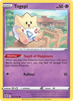 Togepi, card 055 from Astral Radiance