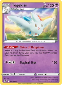Togekiss, card 057 from Astral Radiance