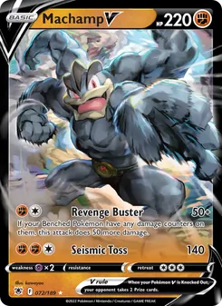 Machamp V, card 072 from Astral Radiance