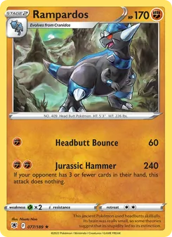 Rampardos, card 077 from Astral Radiance