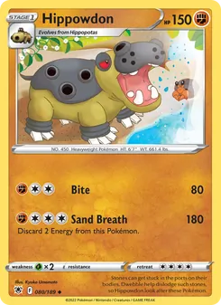 Hippowdon, card 080 from Astral Radiance