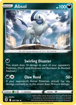 Absol, card 097 from Astral Radiance