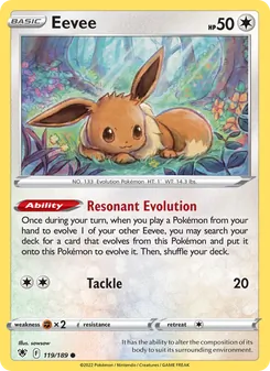 Eevee, card 119 from Astral Radiance