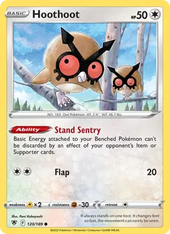 Hoothoot, card 120 from Astral Radiance