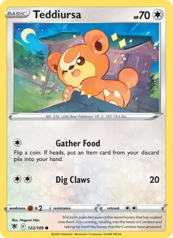 Teddiursa, card 122 from Astral Radiance