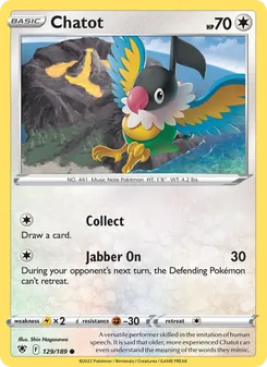 Chatot, card 129 from Astral Radiance