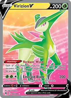 Virizion V, card 164 from Astral Radiance