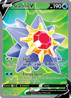Starmie V, card 166 from Astral Radiance