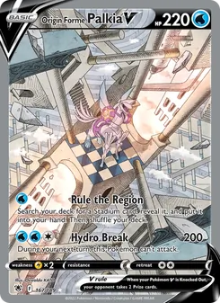Origin Forme Palkia V, card 167 from Astral Radiance